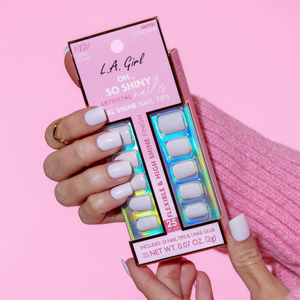 LA Girl Oh So Shiny Nail Tips - Cloud Nine