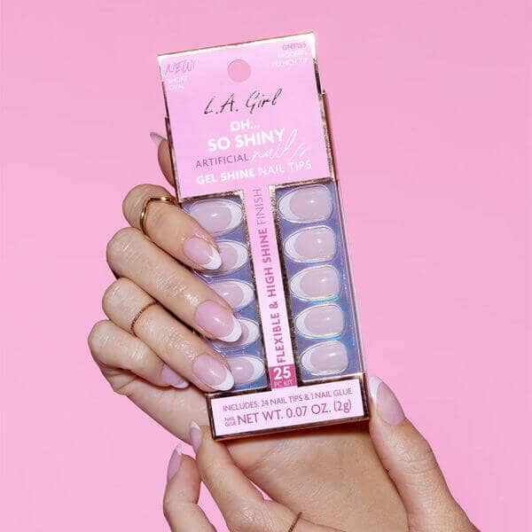 LA Girl Oh So Shiny Nail Tips - Modern French Tip