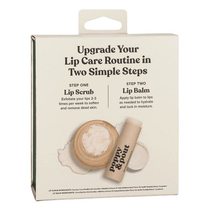 Poppy & Pout Gift Set, Lip Care Duo, Marshmallow Creme