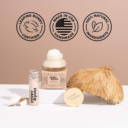 Poppy & Pout Lip Balm - Island Coconut