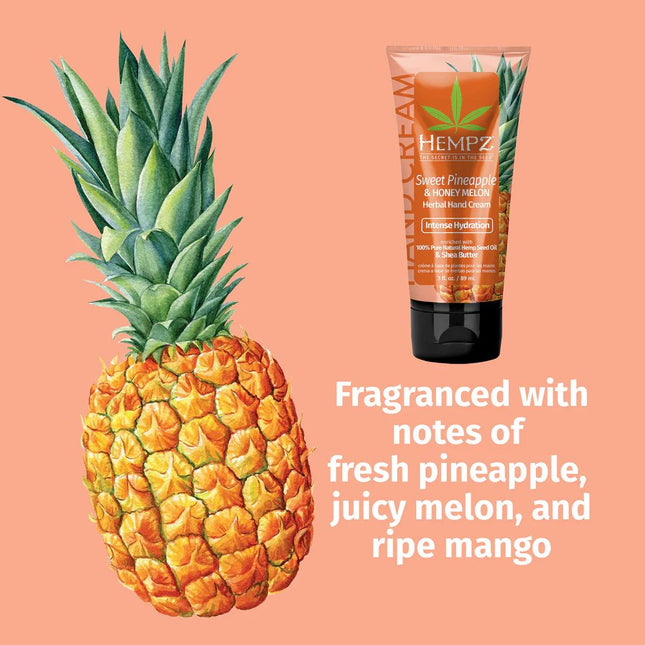 Hempz Sweet Pineapple _ Honey Melon Herbal Hand Cream 2