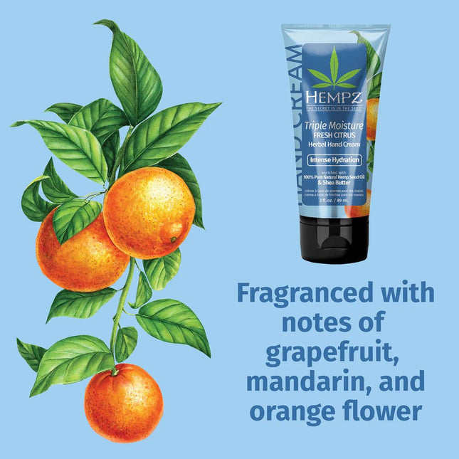 Hempz Triple Moisture Fresh Citrus Herbal Hand Cream 2