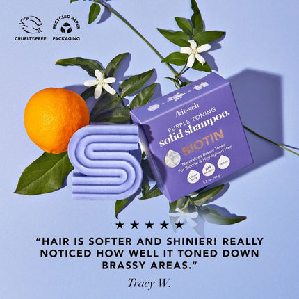 kit-sch Purple Toning Shampoo Bar for Color Treated & Grey Hair