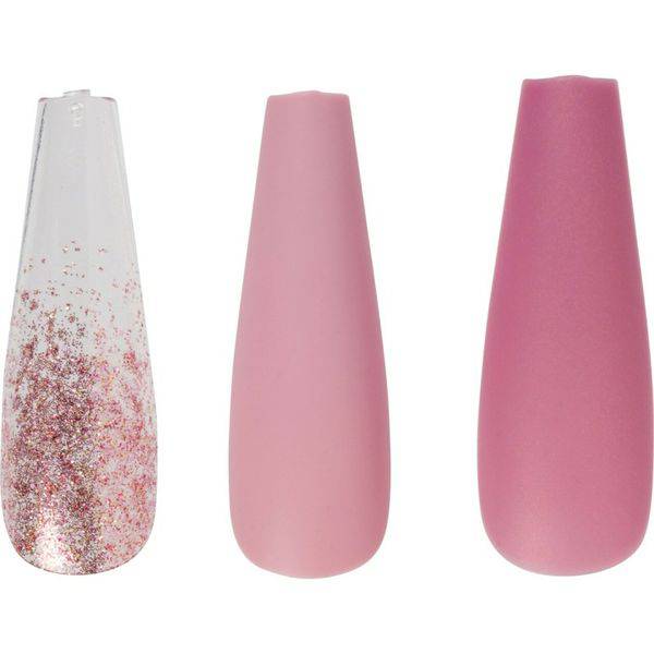 CALA Lavish Touch Long Coffin Pink Glitter 87860