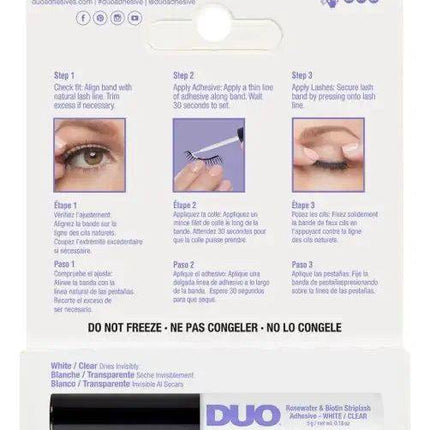 DUO Rosewater & Biotin Striplash Adhesive Clear 62196