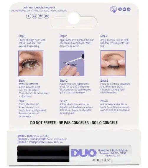 DUO Rosewater & Biotin Striplash Adhesive Clear 62196