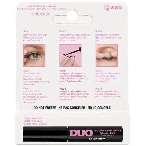 DUO Rosewater & Biotin Striplash Adhesive Dark 62197