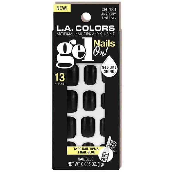 LA Colors Anarchy Gel Nails On! - Artificial Short Nail Tips