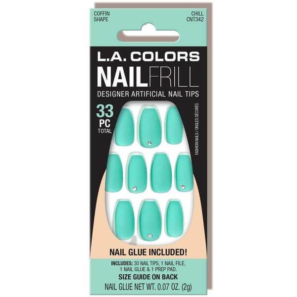 LA Colors Chill Nail Frill Artificial Coffin Nail Tips CNT342