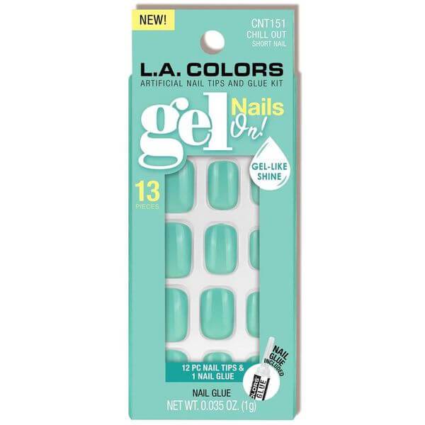 LA Colors Chill Out Gel Nails On! - Artificial Short Nail Tips