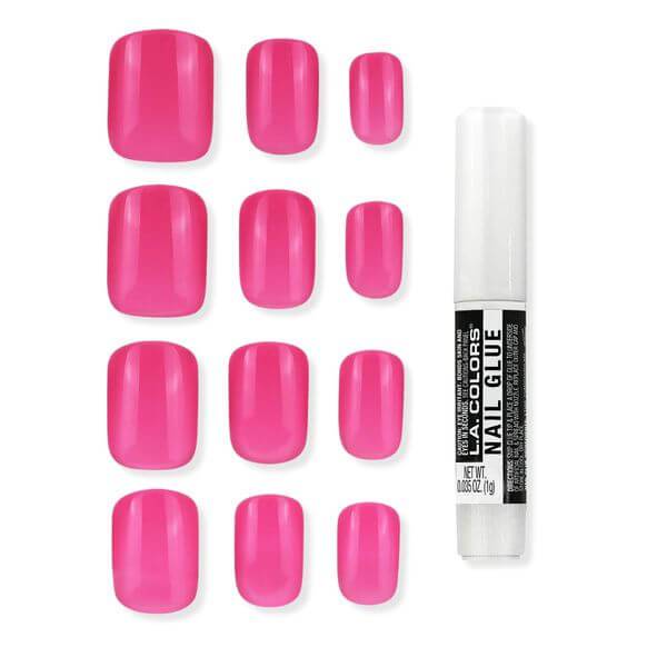 LA Colors Flashy Out Gel Nails On! - Artificial Short Nail Tips