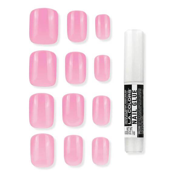 LA Colors Girl Talk Gel Nails On! - Artificial Short Nail Tips