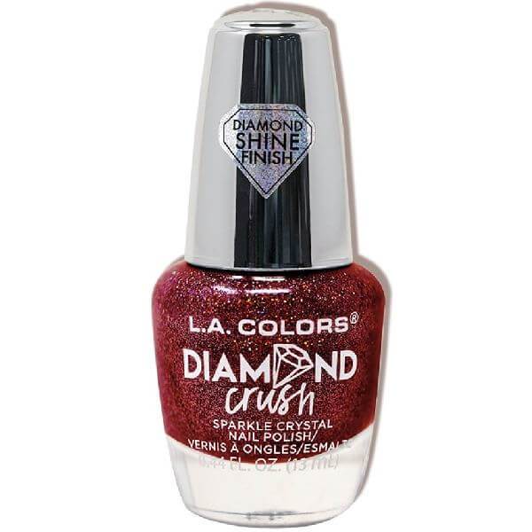 LA Colors Ruby Glass Diamond Crush Polish CNL496