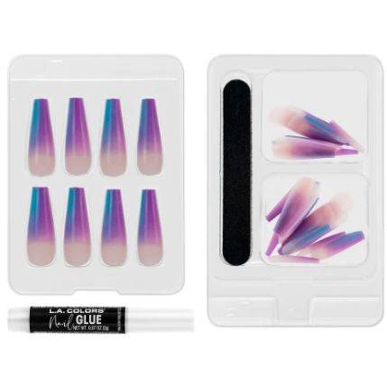 LA Colors So Lovely Lavish Luxe Finish Coffin Shape Nail Tip Kit