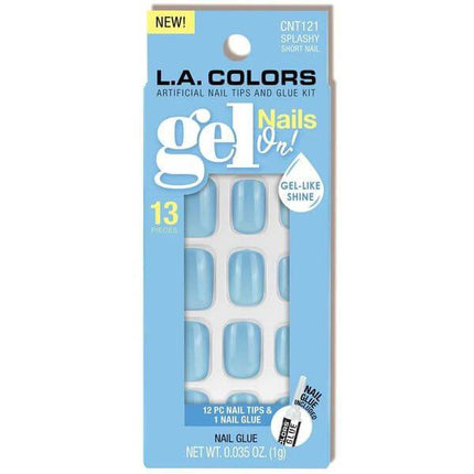 LA Colors Splashy Gel Nails On! - Artificial Short Nail Tips