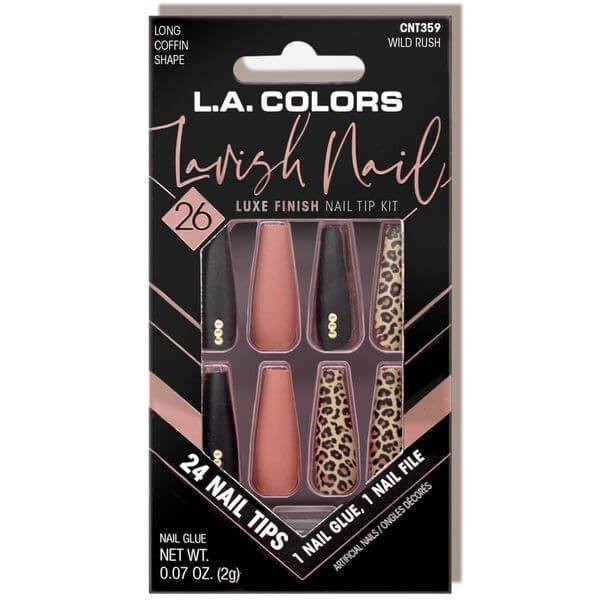 LA Colors Wild Rush Lavish Nail Luxe Finish Tip Kit CNT359