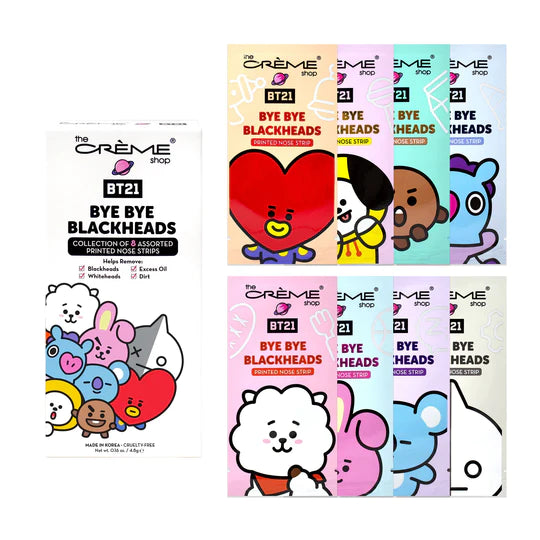 The Creme Shop BT21: Bye Bye Blackheads - Printed Pore Strips (Set of 8)