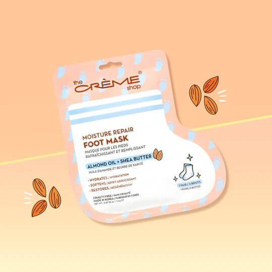 The Creme Shop Moisture Repair Foot Mask | Almond Oil + Shea Butter