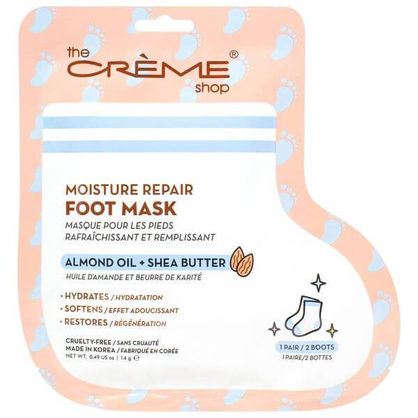 The Creme Shop Moisture Repair Foot Mask | Almond Oil + Shea Butter