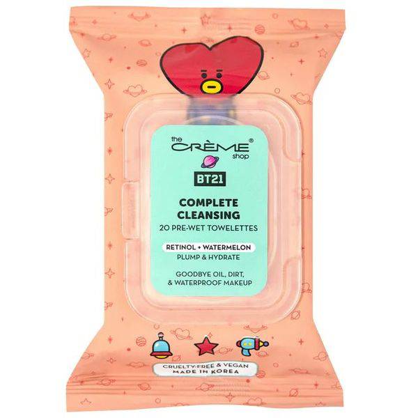 The Creme Shop TATA Complete Cleansing Towelettes - Retinol & Watermelon (20 Pre-Wet Towelettes)