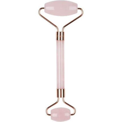 CALA Rose Quartz Facial Roller - Rose Gold Detail