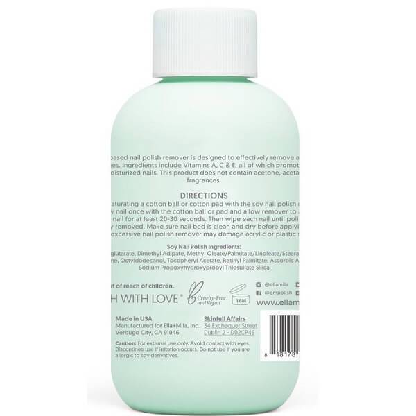 ella+mila Soy Nail Polish Remover Unscented 4 oz 1