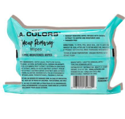 LA Colors Makeup Remover Wipes