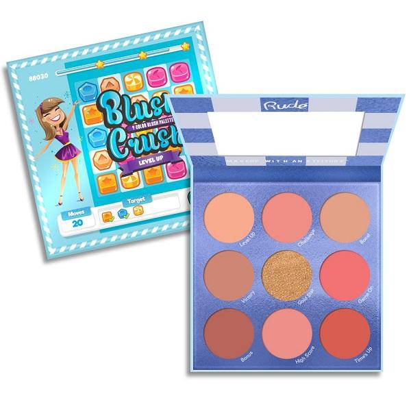 Rude Cosmetics Blush Crush 9 Color Blush Palette - Level Up